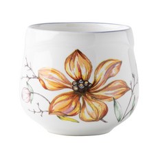 줄리스카 플로레타 머그 (Floretta Cappuccino Cup), 1개, 화이트