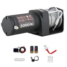 ATV/UTV 오프로드 견인용 윈치 마운팅 브래킷 무선 리모컨 IP67 포함, Steel Rope-3000-NEW
