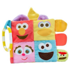 Sesame Street 芝蔴街安撫布書固齒器，Elmo Cookie安撫娃娃，柔軟材質，多重感官刺激，舒緩長牙不適, 1個