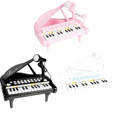 큐티 그랜드 피아노 어린이 악기 키즈 놀이 음악 학습 소품 클래식 연주 교육, 핑크