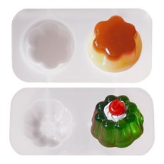 [마니랜드] 푸딩 몰드 2종 세트, 1세트, 반투명