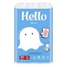 印花三層捲筒衛生紙, 30m, 30捲, 1袋