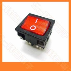 祥昌電子 JS-606P 帶燈 洛可開關 10A 125V / 6A 250V DPST 按鈕開關, 1個