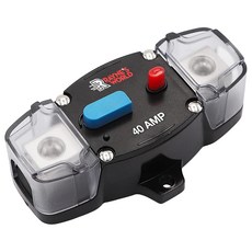 커버 및 수동 리셋 기능이 있는 레인의 월드 40 암페어 12V-48V DC 인 회로 차단기 - 자동차 오디오스테레오 시스템 태양열 ATV 해양 보트 트롤링 모터에 적합합니다, 200 Amp, With Terminal Dust, 1 Pack