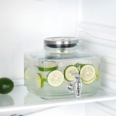 소형 워터 디스펜서 과일청 물병 유리 카페 냉장고 음료 3리터골드 abs 수전, 1개, 2L, 1kg 나무 플러그 + ABS 수도꼭지