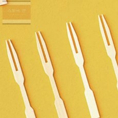 연은마트 피크닉 야유회 캠핑 나무 포크 일회용식기