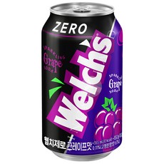 한국BS 웰치스 제로 그레이프맛 캔, 355ml, 42개