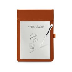 Green Board A4磁性電紙板 MTA4進階收納組(電紙板 手寫筆 皮革夾) 0.5mm超薄軟性電子紙 MIT雙專利設計, 棕色皮革夾, MTA4