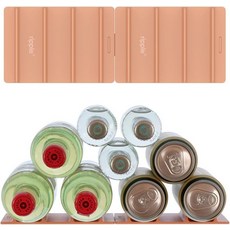 쿡스 스 냉장고 모듈식 2팩 음료 정리함 소다 캔 및 보관함 맥주-와인-물병 홀더 내구성 럼 롤, Coral