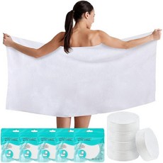 Breling 여행용 대형 압축 타월 목욕 20팩 130.9 x 69.9cm(55 27.5인치) 부드러운 일회용 휴대용 두꺼운 개별 포장 바디 호텔 캠핑 해변 수영 체육관 사, 5_164306