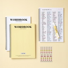 안테나샵 베이직 워드북 B5 4단형, 옐로우, 1개