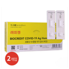 래피젠 코로나19 항원 자가 진단 검사 키트 G69RHSB1, 2개입, 1개