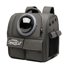 고양이백팩 강아지이동가방 외출 올투명 스탠다드 4종 대형 강아지 접이식 03카키 캣백 세트, C. 03 다크 그레이
