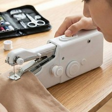 벨로튼 미니 재봉틀 핸드 미싱기 반짇고리 세트 휴대용 가정용, 코튼 화이트