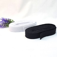 드림토리 단추구멍 허리고무밴드 20mm 4.5M(5마), 2개, 검정+흰색