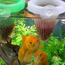 행복득템 원형 피딩컵 어항먹이컵, 화이트