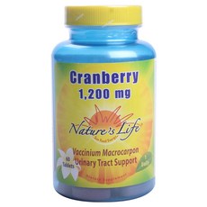 Nature's Life 蔓越莓1200mg萃取錠, 1個, 60 件