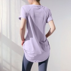 長款運動T恤女 寬鬆速幹跑步健身瑜伽圓領上衣