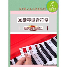 柚子樂器 鋼琴鍵盤音符條 88鍵適用, 1個