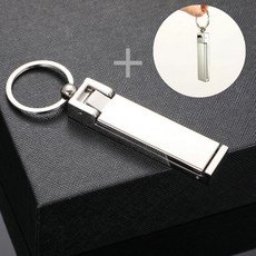 휴대용 책상 가방걸이 3 in 1 스마트 멀티 후크 키링 1+1, 2개, 실버 색