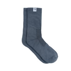 Matchwood 經典布標中筒襪 運動彈性透氣設計 多色選擇 (灰綠 灰藍 淺棕 黑 白 灰), 灰藍款, 1個