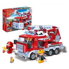 사다리 소방차 어린이 유아 블록 조립 장난감 놀이 all+62839uB