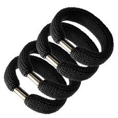 티렉스 군인 바지 밑단 일체형 고무링 통고무링, 블랙, 4개