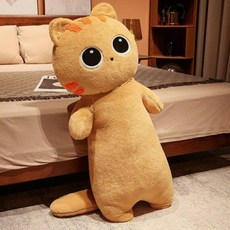 대형 고양이인형 애착 뚱냥이 장식 검은고양이 블랙 바디필로우 모찌 냥이, 1개, A. 노랑 고양이