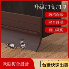 麒麟優選 門縫隔音條 靜音防風, 1個, 棕色100cm,36mm寬（密封2cm以下的縫隙）