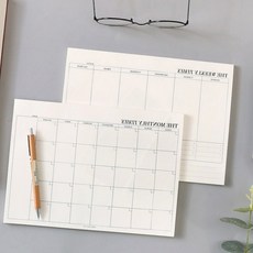 스케줄표 위클리 체크리스트 플래너 메모 투두 계획 노트, 1개, yuna  위클리