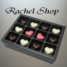手作 愛心造型巧克力12入禮盒 生日婚禮情人節姐妹禮物, 1個