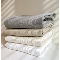 라온이브 순면 사계절 알러지케어 무형광 바이오워싱 누빔 일자 침대패드, 화이트