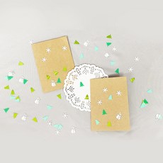 토단 부자재 무지 크리스마스 크라프트 카드, 크라프트 카드 1개입