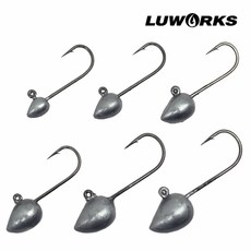 젤리빈 아지바루 지그헤드 PB 납 루어낚시 바늘 볼락 아징 락피쉬, 1개, 4개입