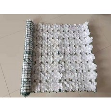 인조식물 테라스 가벽 베란다 식물가림막 넝쿨식물 공간분리, 화이트 플라워 라벨 1mx3m