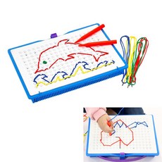 [아페페] 상상력 소근육 발달 막대 바늘 실꿰기 그림그리기 세트 어린이집교구 KR4677 바느질놀이 실꿰기완구