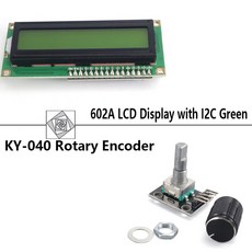 I2C가 1602A LCD 디스플레이 파란색 녹색 KY 040 개별 인터페이스 Arduino용 사용자 엔코더 모듈 백라이트, LCD Combo Gr n