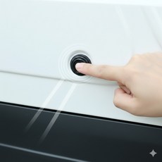 자동차 충격방지 도어쿠션 5개입 문콕 방지 보호패드, 블랙, 5개