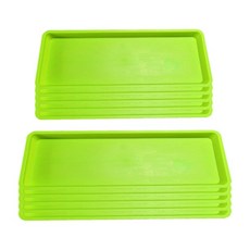 5Pcs 식물 접시 직사각형 트레이 꽃 냄비 정원 안뜰 발코니 마당 실내 야외에 대 한, 02 S