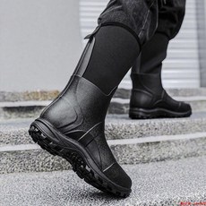 中筒牛布朗男款防水雨靴：戶外防滑、釣魚磯釣適用，特價中, 紫紅色 中筒【花色提手版】, 44 歐碼12碼