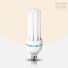 고와트 장수램프 삼파장 EL 형광다마 E26 55W 주광색, 1개