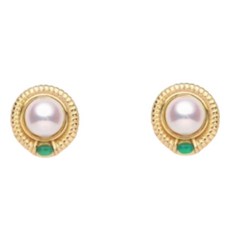 Mufan 쥬얼리 천연 담수 진주 귀걸이 -7mm 화이트 플랫 라운드 쌍 선물 상자 세트 매일 착 우아한, 01 WHITE, 01 -7 미리메터