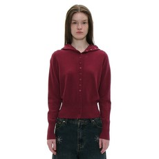 PARTIMENTO WOMEN PWC 후디드 버튼업 가디건_플럼