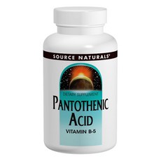 SOURCE NATURALS 無麩質無糖維他命B5補充錠 500mg, 1入, 100顆