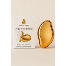Ombra Di Nebbia 크리스탈 헤어 지우개 - 재사용 가능한 나노 유리 제모 및 각질 제거제 남성 및 여성용 | 부드럽고 실키한 피부를 위한 통증 없는 물리적 제모기 스, 골드