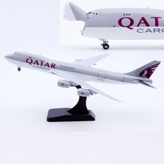 JC Wings 카타르항공 B747-8F 카고 화물 비행기 모형 다이캐스트 1:400, XX40160C(카고도어 오픈가능), 1개