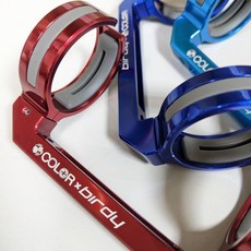 COLOR BIRDY CNC鋁合金水壺架固定座，自行車水壺架轉接座，多色可選，輕量化設計，安裝簡便, 紅, 1個