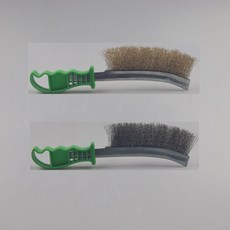鋼絲刀刷 除鏽清潔刷, 1個, 綠色柄 升級加強版,不鏽鋼絲刀刷 3把