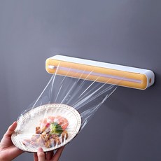 랩커팅기 랩커터기 랩포장기 다중 사용 장면 마그네틱/흡반 멀티 컬러 랩+은박지+베이킹페이퍼, 블루+화이트, 마그네틱, 1개