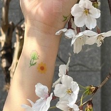 끈이스토어 플라워 타투스티커 간편한사용 스티커타투
